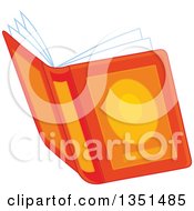 Clipart Of A Red And Orange Book Royalty Free Vector Illustration