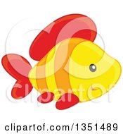 Poster, Art Print Of Cute Yellow Orange And Red Fish