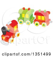 Poster, Art Print Of Connectable Toy Train