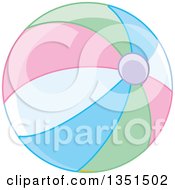 Poster, Art Print Of Pastel Colorful Beach Ball