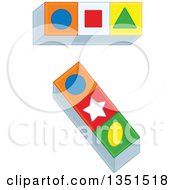 Poster, Art Print Of Colorful Toy Blocks With Shapes