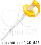 Clipart Of A Toy Sword Royalty Free Vector Illustration