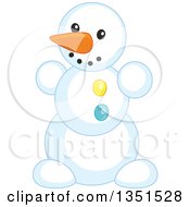 Poster, Art Print Of Carrot Nosed Snowman