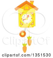 Poster, Art Print Of Clock With Carrots