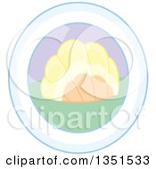 Poster, Art Print Of Picture Of A Scallop Sea Shell In An Oval Frame