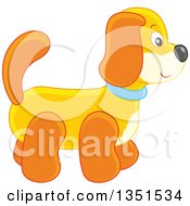 Clipart Of A Cute Puppy Dog Toy Royalty Free Vector Illustration