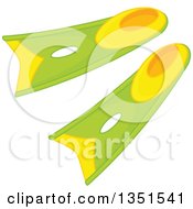 Clipart Of A Flippers Royalty Free Vector Illustration