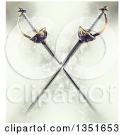Poster, Art Print Of 3d Crossed Musketeer Swords Over A Magic Background