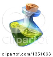 Poster, Art Print Of Potion Bottle With Green Liquid
