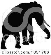 Poster, Art Print Of Black Silhouetted Elephant 4