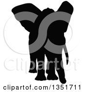 Clipart Of A Black Silhouetted Elephant 8 Royalty Free Vector Illustration