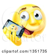 3d Yellow Male Smiley Emoji Emoticon Face Talking On A Smart Phone