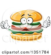 Poster, Art Print Of Cartoon Hamburger Character