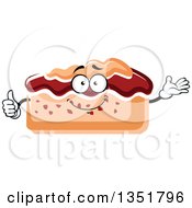 Clipart Of A Cartoon Slice Of Cake Character Royalty Free Vector Illustration