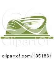 Clipart Of A Green Sports Stadium Arena Building Royalty Free Vector Illustration