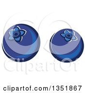 Clipart Of Cartoon Blueberries Royalty Free Vector Illustration