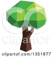 Clipart Of A Low Poly Geometric Tree 19 Royalty Free Vector Illustration