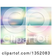 Clipart Of Blur Retro Backgrounds Royalty Free Vector Illustration