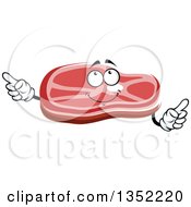 Clipart Of A Cartoon Beef Steak Character Royalty Free Vector Illustration