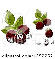 Clipart Of A Cartoon Face Hands And Blackberries Royalty Free Vector Illustration