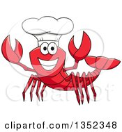 Poster, Art Print Of Cartoon Happy Lobster Chef