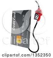Clipart Of A Gray Gas Pump Credit Card Royalty Free Vector Illustration by Vector Tradition SM
