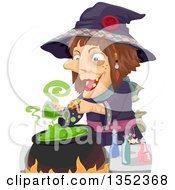 Witch Making A Potion