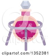 Clipart Of A Potion Bottle In A Stand Royalty Free Vector Illustration