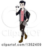 Poster, Art Print Of Teenage Vampire Guy Walking