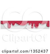 Clipart Of A Vampire Border Of Blood On Gray Royalty Free Vector Illustration by BNP Design Studio