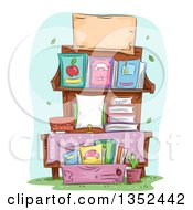 Poster, Art Print Of Stand Of Books For Sale
