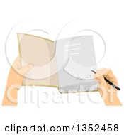 Poster, Art Print Of Hand Signing A Book