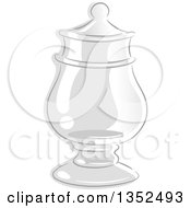 Clipart Of A Sketched Glass Apothecary Jar Royalty Free Vector Illustration