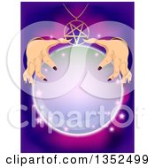 Poster, Art Print Of Fortune Teller Rubbing Her Hands On A Crystal Ball