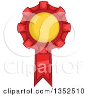 Clipart Of A Red And Yellow Award Ribbon Royalty Free Vector Illustration by BNP Design Studio