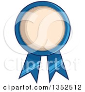 Poster, Art Print Of Blue And Beige Award Ribbon
