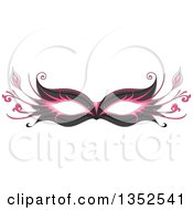 Clipart Of A Pink And Black Parisian Eye Mask Royalty Free Vector Illustration
