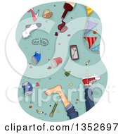 Poster, Art Print Of Boys Legs And A Mess On A Floor After A Party