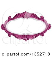 Clipart Of A Purple Frame Royalty Free Vector Illustration