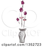 Poster, Art Print Of Skeched Vase Of Flowers