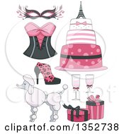 Poster, Art Print Of Pink Parisian Feminine Items