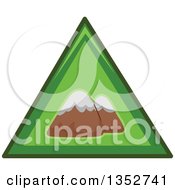 Poster, Art Print Of Green Triangle Mountains Icon