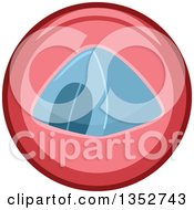 Clipart Of A Round Pink And Blue Camping Tent Icon Royalty Free Vector Illustration