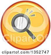 Poster, Art Print Of Round Yellow Seach Magnifying Glass Icon