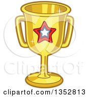 Poster, Art Print Of Gold Trophy With A Star
