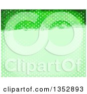 Clipart Of A Background Of Green Distressed Polka Dots Royalty Free Illustration