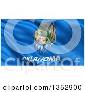 Clipart Of A 3d Rippling State Flag Of Oklahoma USA Royalty Free Illustration