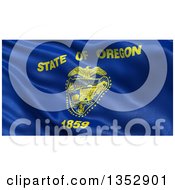 Clipart Of A 3d Rippling State Flag Of Oregon USA Royalty Free Illustration by stockillustrations