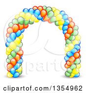 Colorful Party Balloon Entrance Arch