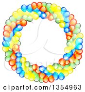 Poster, Art Print Of Colorful Party Balloon Wreath